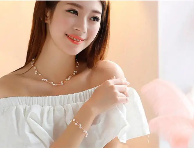 Elegant Pearl Bridal Jewelry Set