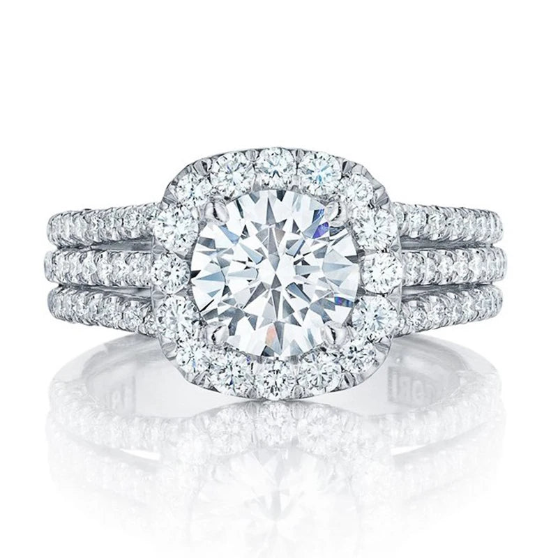 Cubic Zirconia Luxury Engagement Ring