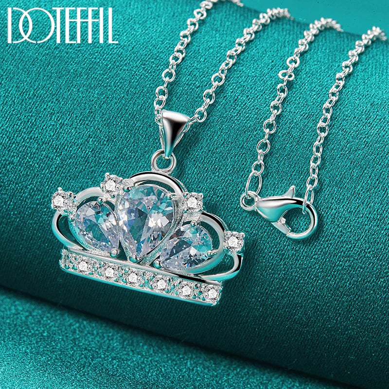 925 Sterling Silver AAA Zircon Necklace