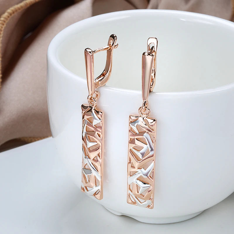 Ethnic Retro Square Drop Earrings