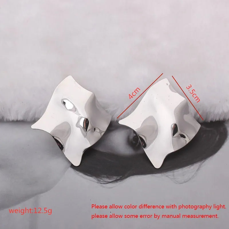 Exaggerated Simple Irregular Geometric Earrings