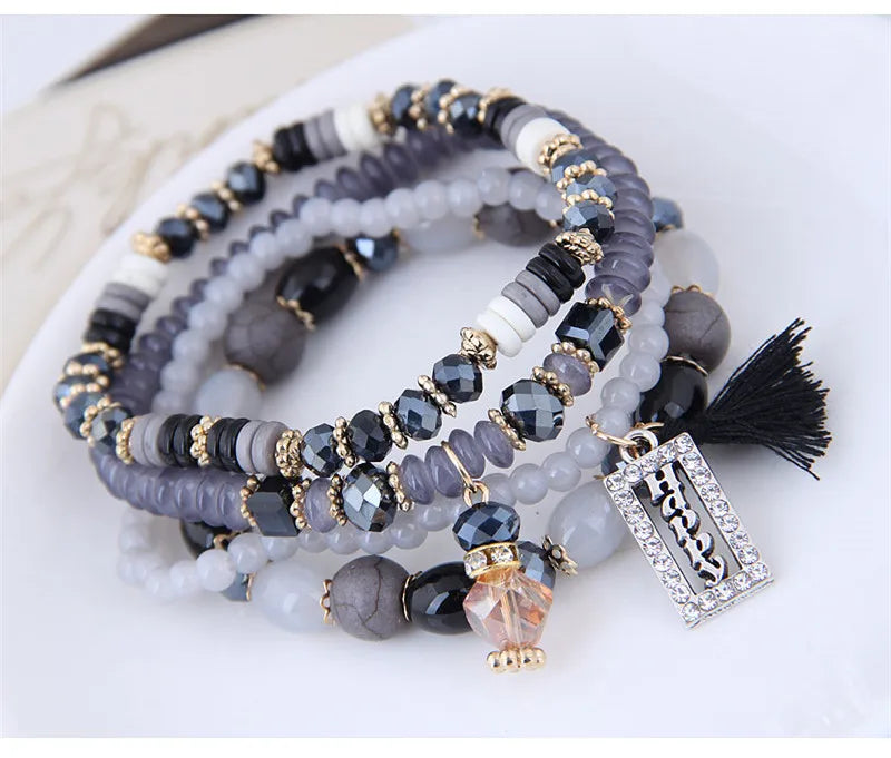 Bohemian Beads Crystal Charms Bracelets