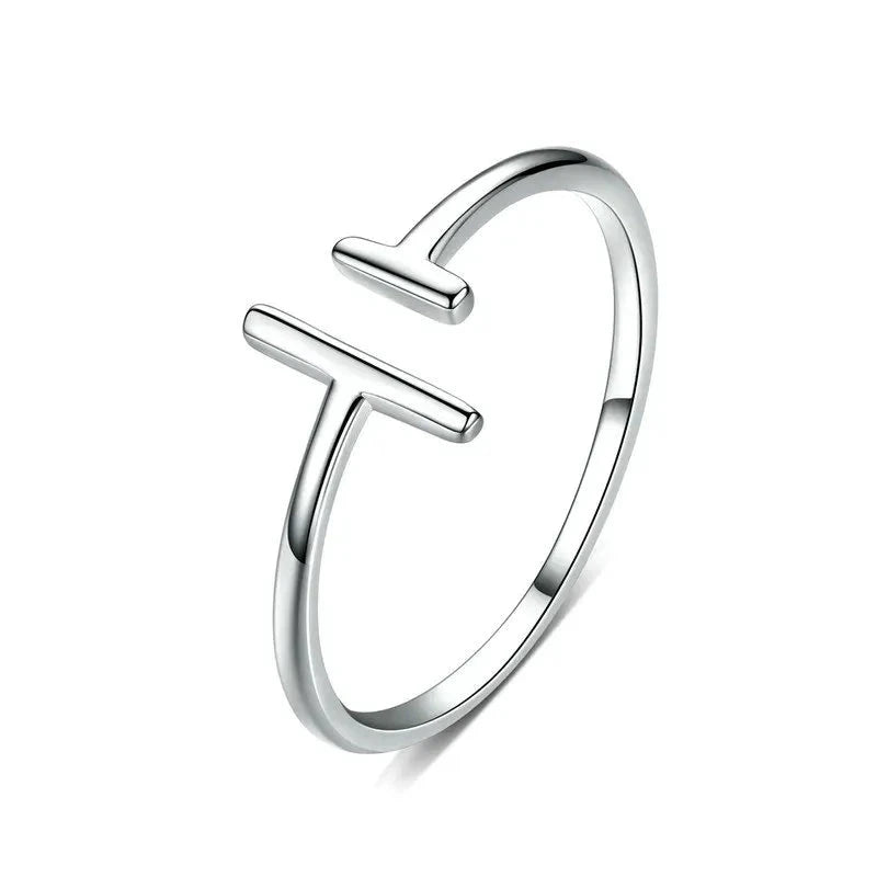 925 Sterling Silver Minimalist Open Adjustable Ring