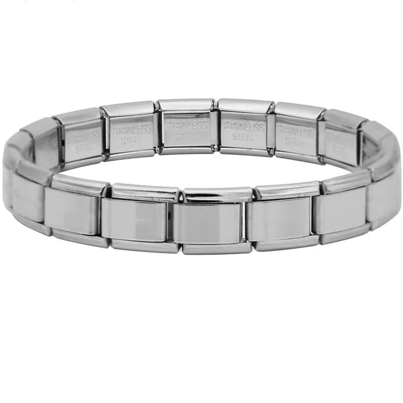 Simple Trendy 9 mm Wide Stainless Steel Bracelet