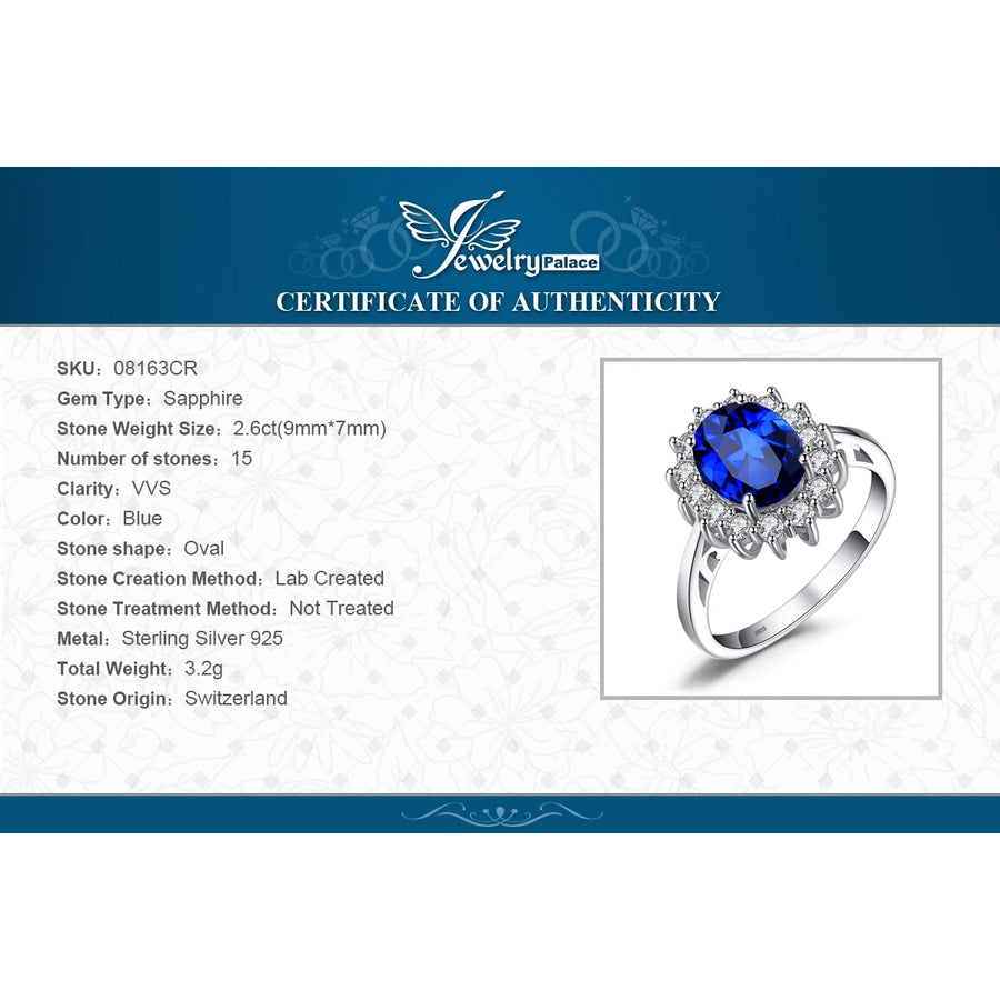 Blue Sapphire 925 Sterling Silver Ring