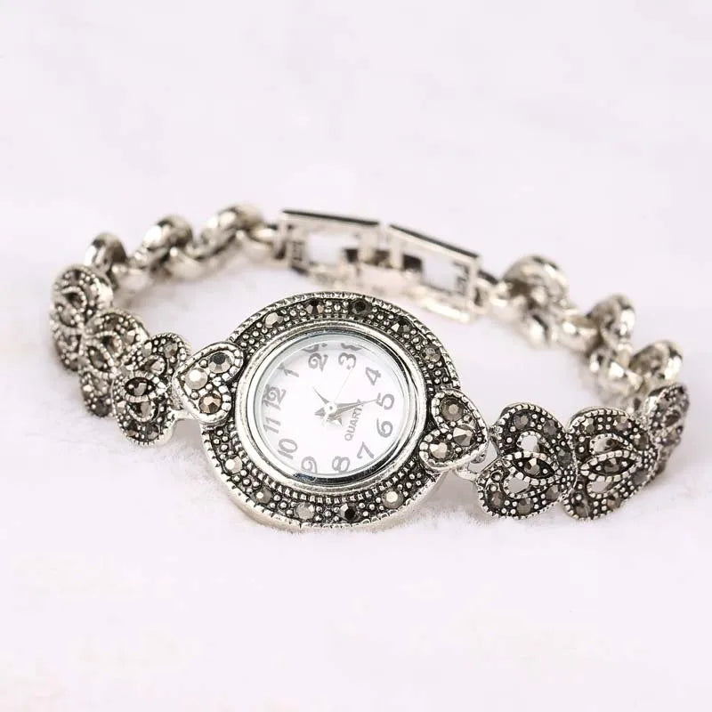 Vintage Luxury Rhinestone Bracelet Watch