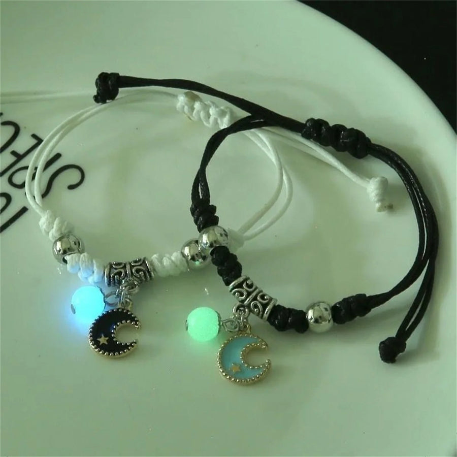 Luminous Couple Bracelets Matching Charms