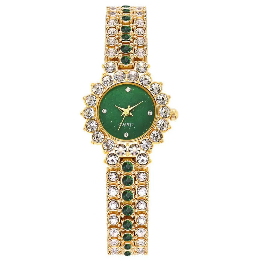 Full Diamond Women Starry Sky Flower Dial Quartz Watch