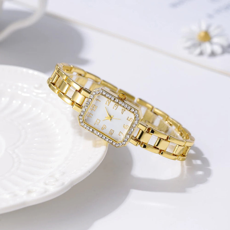 Luxury Women's Diamond Square Watch