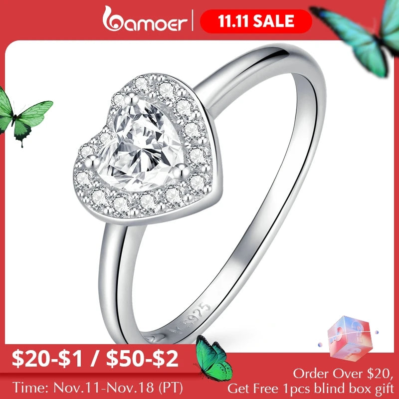 925 Sterling Silver Bright Love Ring