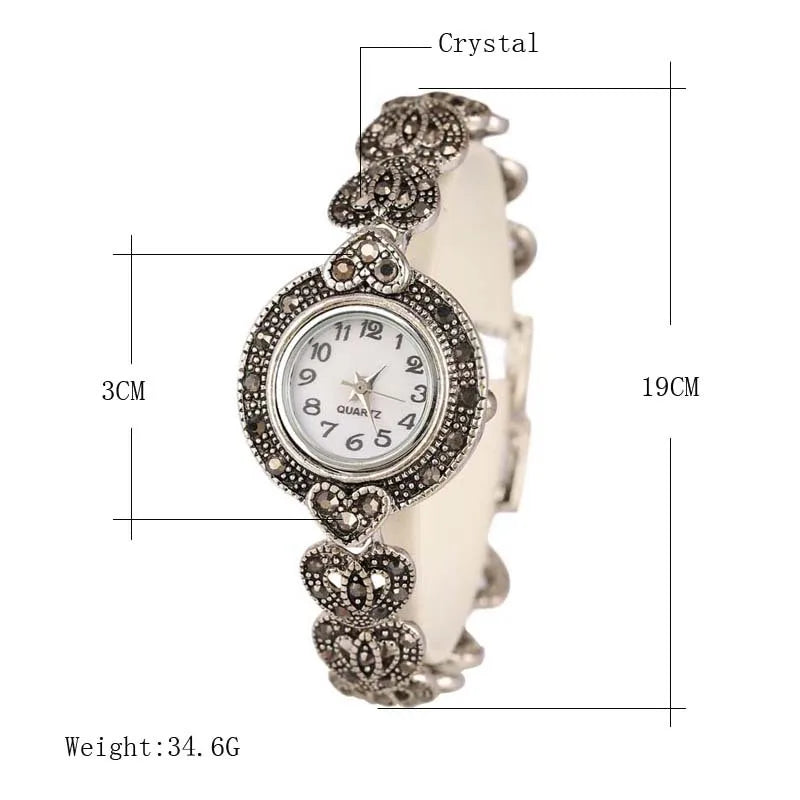 Vintage Luxury Rhinestone Bracelet Watch