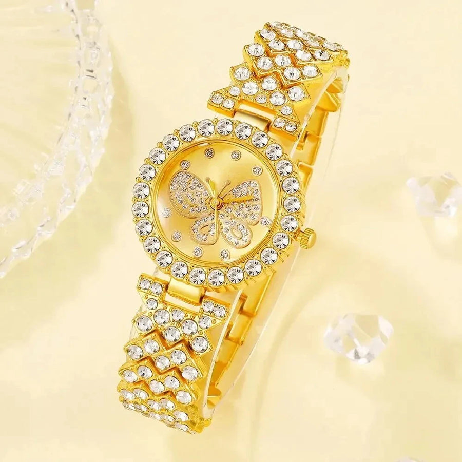 Luxury Women's Butterfly Dial Watch